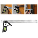 Combination Square and Protractor 12-Inch 300mm Metal Right Angle Ruler Adjustable Tools