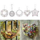 26cm Iron Wire Wreath Frame Succulent Pot Metal Hanging Planter Plant Holder