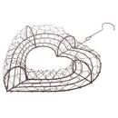 26cm Retro Iron Heart Shape Succulent Pot Metal Hanging Planter Plant Holder