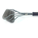 18 inch Bristles Stainless Steel Woven Wire 3 in 1 Cleaning Stiff Brush Cleaner For Barbecue BBQ Oven Grill