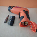 6V Electric Screw Driver Extension Bar 6pc Screw Bits Screwdriver Repair Tools Set Battery Powered