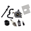 1 carburetor + 1 fuel line & filter + 1 oil line & filter + 1 spark plug + 1 intake manifold boot + 1 air filter for stihl