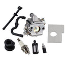 1 carburetor + 1 fuel line & filter + 1 oil line & filter + 1 spark plug + 1 intake manifold boot + 1 air filter for stihl