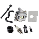 1 carburetor + 1 fuel line & filter + 1 oil line & filter + 1 spark plug + 1 intake manifold boot + 1 air filter for stihl