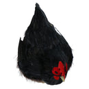 Realistic Lifelike Feather Hen With Egg Figurine Spring Decor Furry Animal