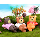 6pcs Miniature House Fairy Garden Micro Landscape Home Garden Decoration Bonsai Craft Decor- Sleeping Bear