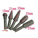 5 PCS Steel 1/4'' Shank Woodworking Router Drill Bits Rotary Files Plastic Wood Grinding Cutter