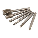 1/8'' Tool Drill Bits Set 6 pcs Steel Rotary Burrs High Speed Wood Carving