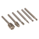 1/8'' Tool Drill Bits Set 6 pcs Steel Rotary Burrs High Speed Wood Carving