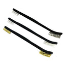 3pcs Double Heads Tooth Brush Nylon Brass Stainless Steel Bristle Scrub Cleaning Tools Car Cleaning Brushes Set