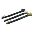 3pcs Double Heads Tooth Brush Nylon Brass Stainless Steel Bristle Scrub Cleaning Tools Car Cleaning Brushes Set