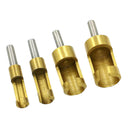 4pcs/set Shank Titanium Barrel Cork Drill Plug Cutter Drill Bit Bored Hole Handy Woodworking Tool 6mm 8mm 13mm 16mm