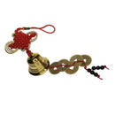 Wind Bell Chinese Knot with Five Ancient Coins Room Car Home Indoor Ornament