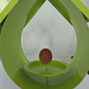 Metal Hanging Wild Bird Feeder Outdoor Feeding For Garden Decoration Green