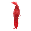 Artificial Bird Feather Realistic Home Garden Decor Ornament Red Parrot Bird