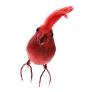Artificial Bird Feather Realistic Home Garden Decor Ornament Red Parrot Bird