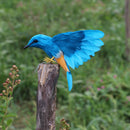 Artificial Bird Feathered Sparrow with Open Wings Home Garden Tree Decor
