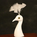 Peacock Head Ceramic Miniature Handcraft Figurine Home Table Wedding Decor