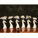 Peacock Head Ceramic Miniature Handcraft Figurine Home Table Wedding Decor