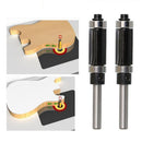 1/4'' Shank Bearing Flush Trim Pattern Router Bit Milling Cutter 25mm Black, C3 Tungsten Carbide Cutters