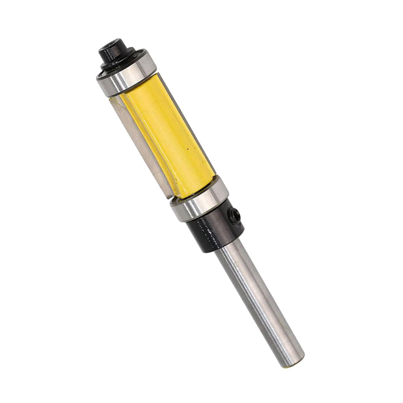 1'' Flush Trim Top and Bottom Bearing Router Bit - 1/4'' Shank Yellow