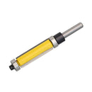 1/4'' Shank Carbide Flush Trim Top & Bottom Bearing Router Bit 38mm Yellow, Anti-Kickback Design