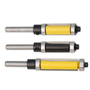 1/4" Woodworking Milling Cutter Slotting Cutter Double Bearing Trimming Tool Black