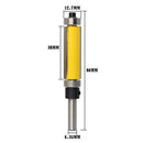 1/4" Woodworking Milling Cutter Double Bearing Trimming Cutter Tool Yellow