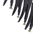 4x Power Grip Pliers Self Locking Vise 5" & 7" Curved Jaw + 10" Straight Jaw + 6.5" Long Nose Pliers Set