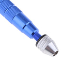 Mini Aluminum Hand Drill Hand Wood Twist Manual Drill 0.3-3.2mm Blue