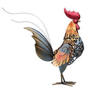 Cast Iron Tall Cockerel Statue Cock Sculpture Garden Figurine Ornament