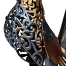 Cast Iron Tall Cockerel Statue Cock Sculpture Garden Figurine Ornament
