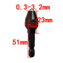 0.3-3.2mm Keyless Drill Chuck Conversion Tool 1/4inch Hex Shank Quick Change