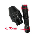 1/4" Shank Keyless Drill Chuck Screwdriver Impact Driver Adaptor for 0.3-3.2mm