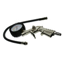Dial Tire Inflator Gauge Flexible Hose 220 PSI Pistol Style Air Pneumatic