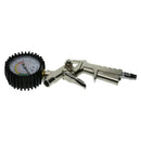 Dial Tire Inflator Gauge Flexible Hose 220 PSI Pistol Style Air Pneumatic