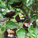 1PC Straw Artificial Feather Foam Birds In Nest With Eggs Simulation
