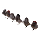 Decorative Artificial Animal Feather Fake Birds Magpie With Clip Garden Home