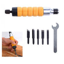 Woodworking Carving Chisel Carving Machine Tool with Wrench & Flexible Shaft & 5 Carving Blades