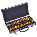 24Pieces 1/4''(6.35mm) Shank Carbide Router Bit Set Woodworking Cutter