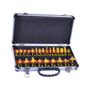 24Pieces 1/4''(6.35mm) Shank Carbide Router Bit Set Woodworking Cutter