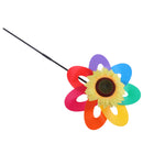 Large Plastic Seven Color Windspinner Sunflower Windmill Outdoor Garden