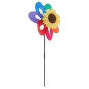 Large Plastic Seven Color Windspinner Sunflower Windmill Outdoor Garden