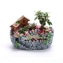 Fairy Garden Planter Pot Succulents Flower Container Creative Vertical Broken Bucket Stump Style Holder Decoration Bonsai