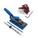 Mini Pocket Hole Jig Kit Joint Tool Woodworking Oblique Drill Guide Bits Set