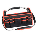 Open Top 19'' Work Tool Bag Handyman Repairman Plumber Tool Storage Tote Red