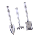 3pcs Mini Garden Gardening Plant Tools Set Stainless Steel Shovel Rake Spade