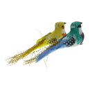 2pcs Small Artificial Realistic Fake Bird Simulation Home Ornament Bird