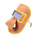 Cowhide Leather Auto Darkening Welding Helmet Arc Tig Mig Protect Grinding Mask, Lightweight and breathable
