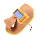 Cowhide Leather Auto Darkening Welding Helmet Arc Tig Mig Protect Grinding Mask, Lightweight and breathable
